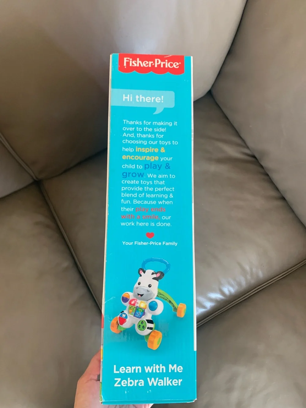 Fisher-Price Baby Push Toy Learn with Me Zebra Walker Musical Learning Activity